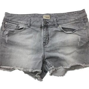 GAP Womens Gray Wash Cut Off Jean Shorts